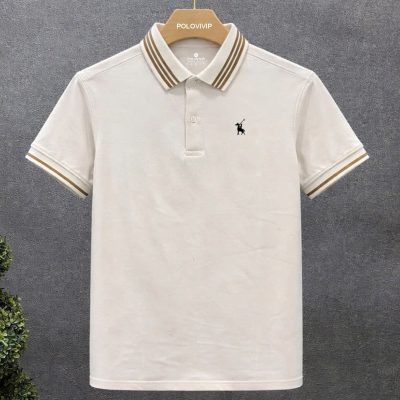 áo polo nam cổ sọc thêu ngựa