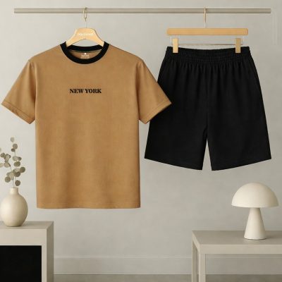 bộ đồ cổ tròn nam thêu chữ new york cá tính