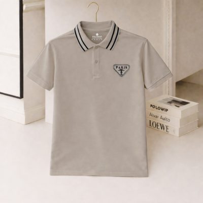 Áo Polo Nam Phối Sọc Ngang Vai – P18