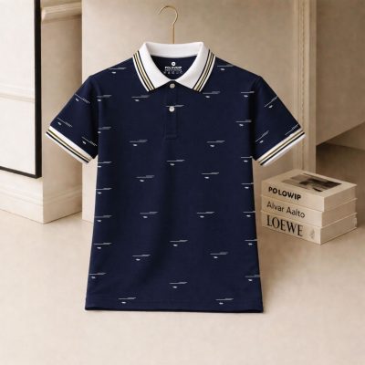 Áo Polo Nam Họa Tiết Nét Đứt – P19