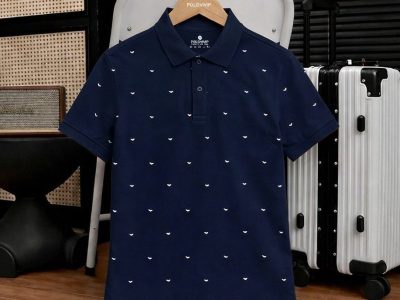 áo polo nam họa tiết tim mini