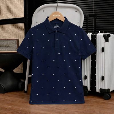 áo polo nam họa tiết tim mini