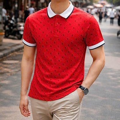 Áo Polo Nam Họa Tiết Monogram – P22