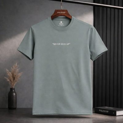 Áo Thun Nam Cổ Tròn Never Give Up – T1