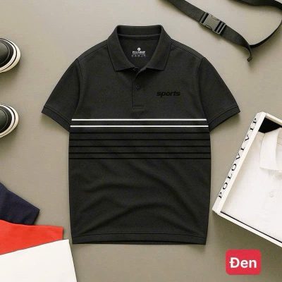 Áo Polo Nam Họa Tiết Kẻ Ngang – S3