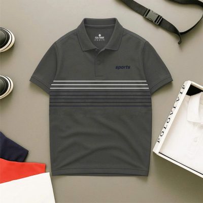 Áo Polo Nam Họa Tiết Kẻ Ngang – S3