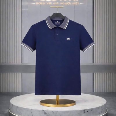 Áo Polo Nam Phối Bo Cổ Dệt – P24