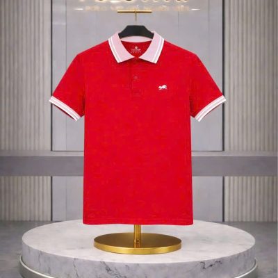 Áo Polo Nam Phối Bo Cổ Dệt – P24