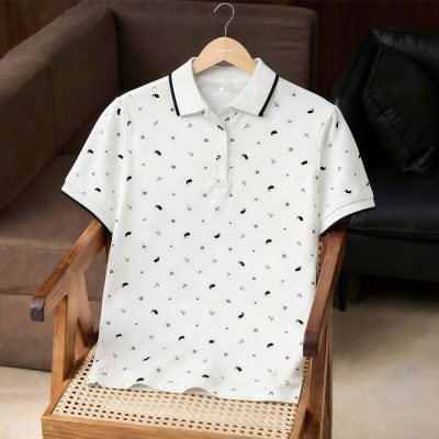 Áo Polo Nam Họa Tiết Cá Voi Mini – P63