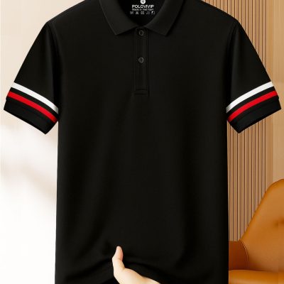 Áo Polo Nam Phối Bo Tay Sọc – P52