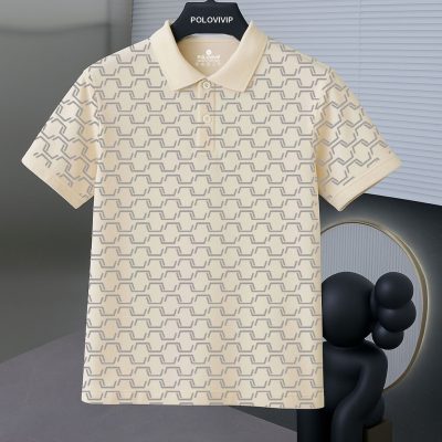 Áo Polo Nam Họa Tiết Geometric – P49