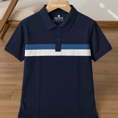 Áo Polo Nam Phối Sọc Ngang – P35