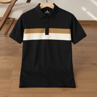 Áo Polo Nam Phối Sọc Ngang – P35