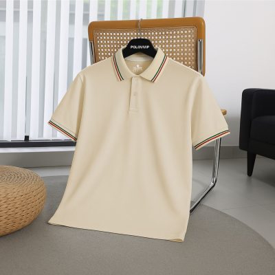 Áo Polo Nam Phối Bo Cổ Sọc – P65
