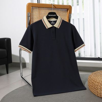 Áo Polo Nam Phối Bo Cổ Sọc – P65