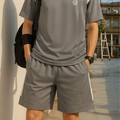 Bộ Nam Cổ Tròn Phối Màu Hiện Đại – CT 14