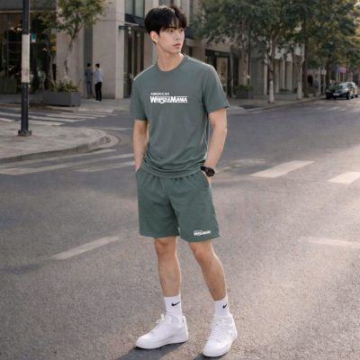 Bộ Cổ Tròn Nam In Chữ – CT 12