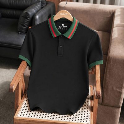 Áo Polo Nam Phối Cổ Navy- P68